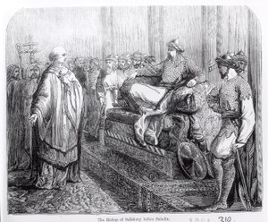 The Bishop of Salisbury before Saladin by English School